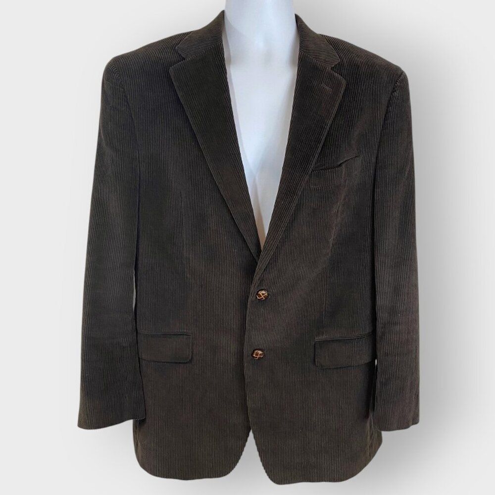 Ralph Lauren Mens Corduroy Blazer | 40L | Brown | Vented | Old Money Academia